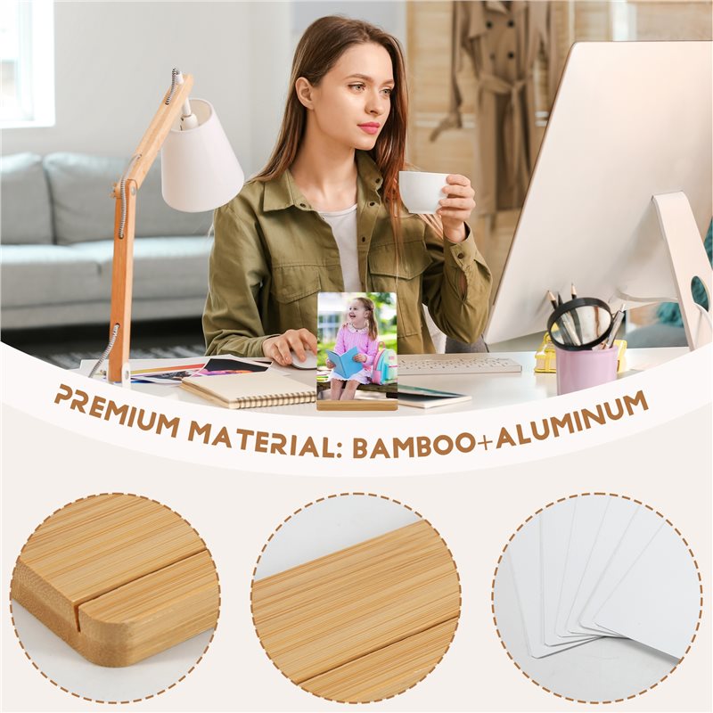 Bamboo Photo Frame - Lot de 6 cadres photo vierges