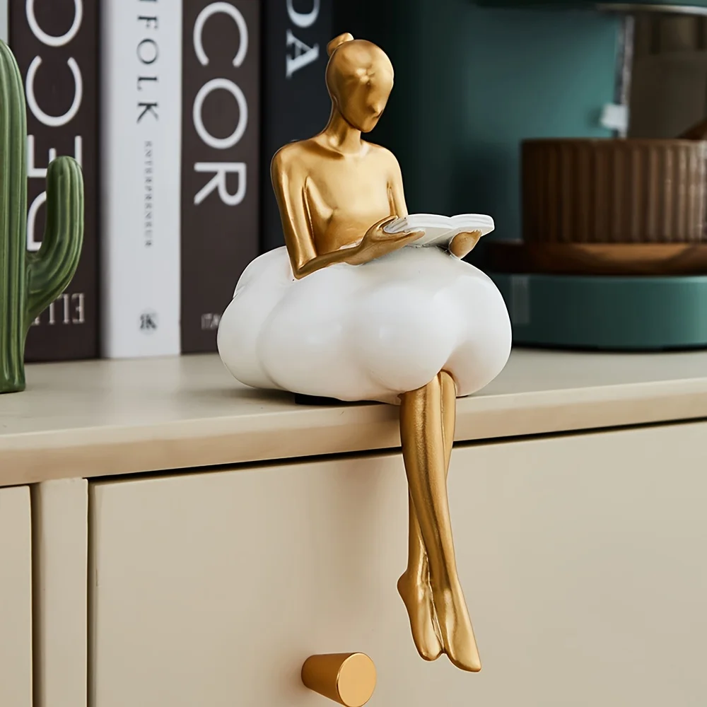 Home Decor Y2K - Sculpture de fille de nuage, art