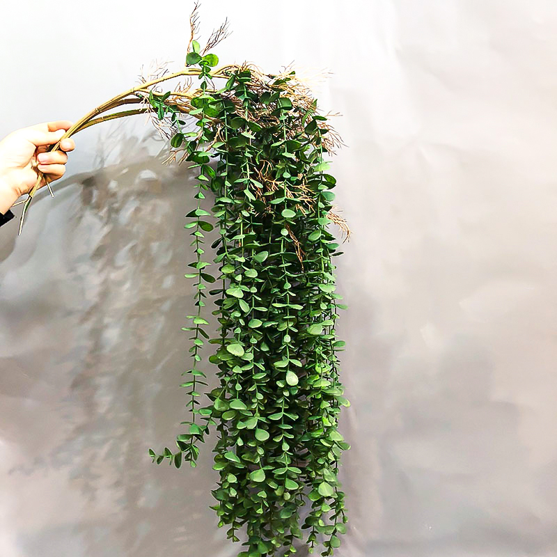 Rattan Plant Basket - Plantes artificielles en rotin d'eucalyptus, 104cm,