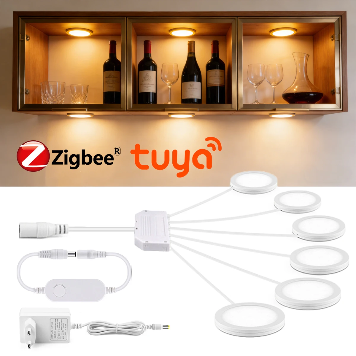 Home Decor Free App - Lampe LED à commande vocale Zigbee
