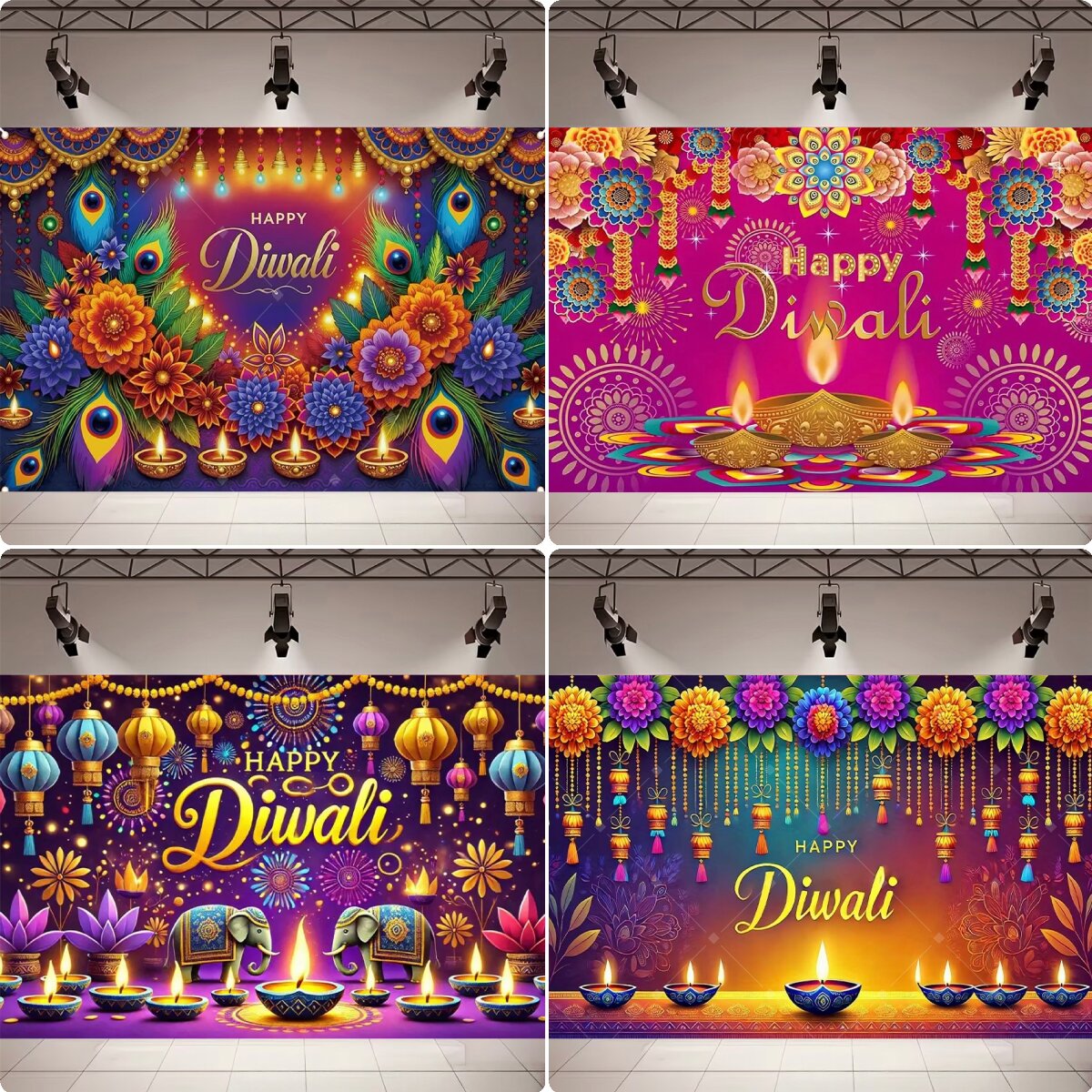 Home Decor Indonesia - Décor de fête Diwali, toile de