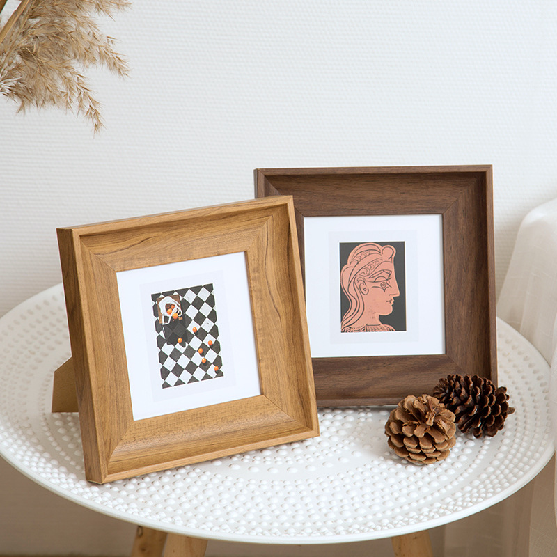 Bamboo Photo Frame - Cadre Photo carré minimaliste, cadre d'affichage