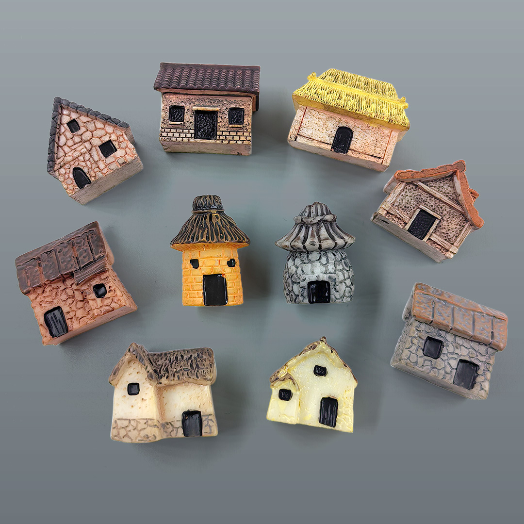 Home Decor Za - Miniature de maison en résine, artisanat