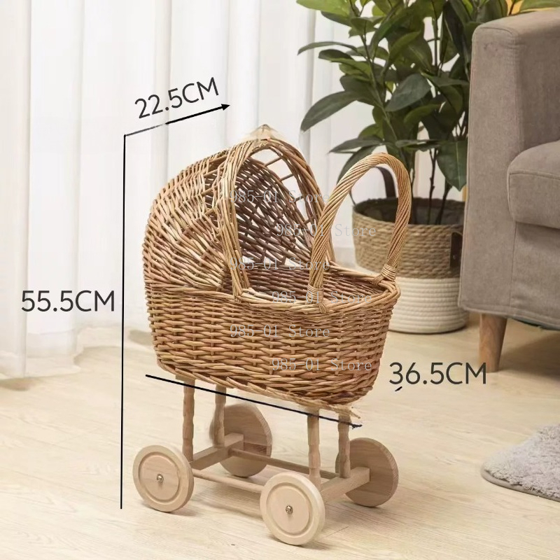 Rattan Plant Basket - Panier de rangement multifonctionnel en osier