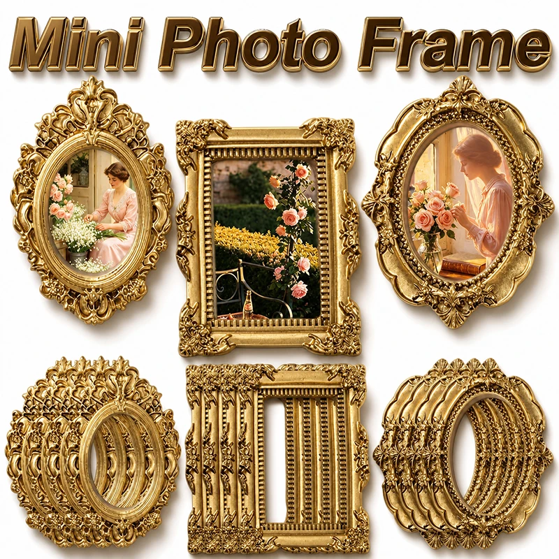 Bamboo Photo Frame - 10/5 pièces Mini cadres photo vintage