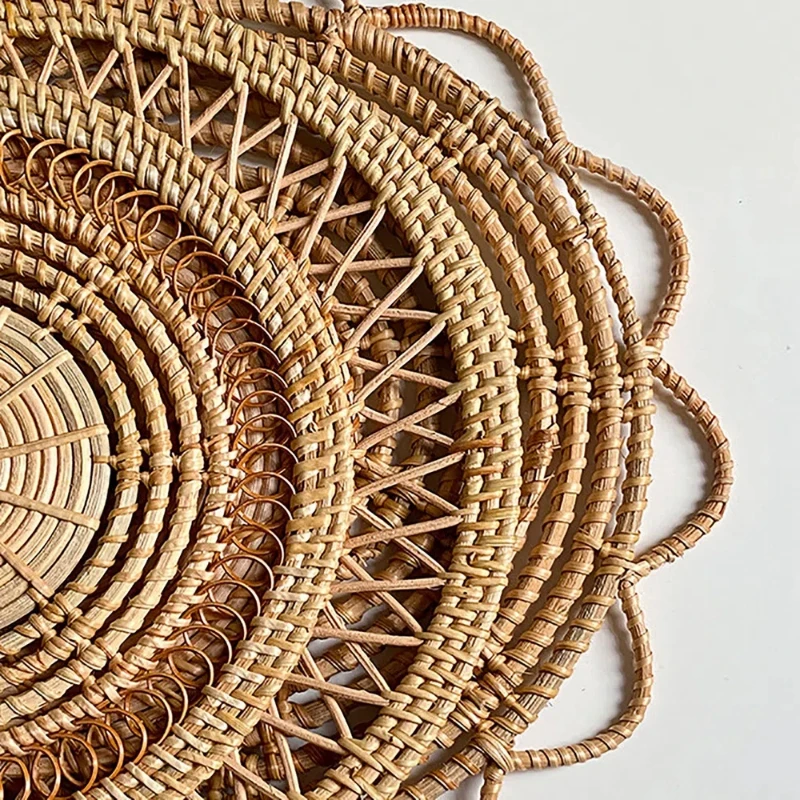 Plateau rond en osier tressé,  - Rattan Plant Basket avis et prix
