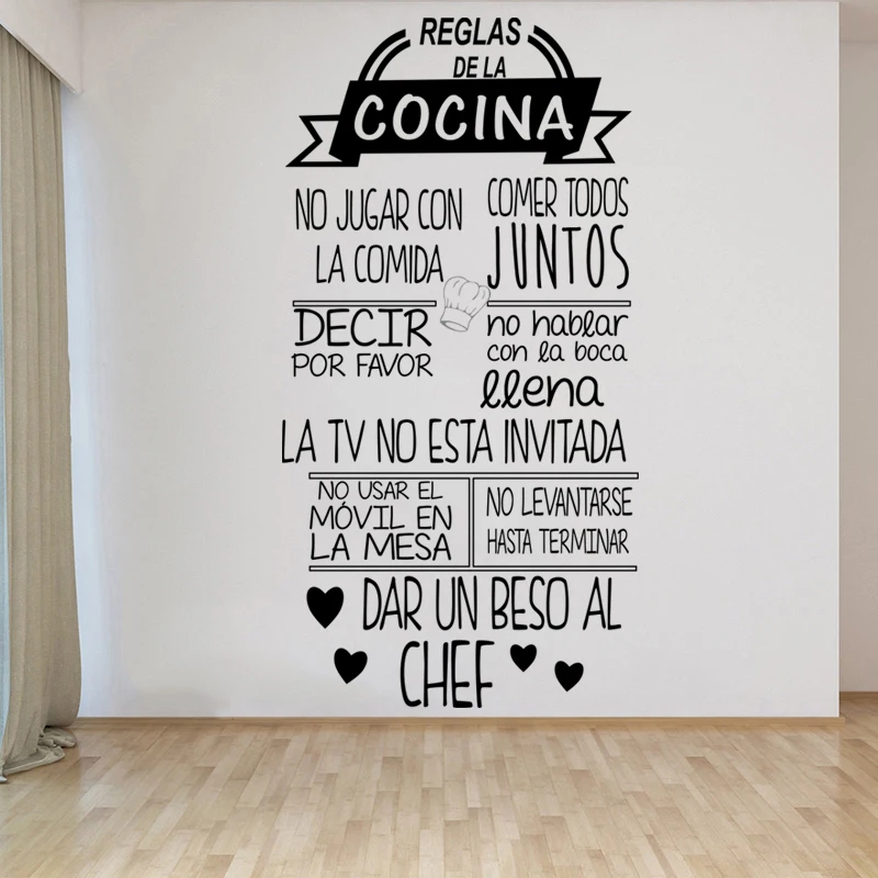 1 pc joli Reglas De La Cocina  - Home Decor Indonesia avis et prix