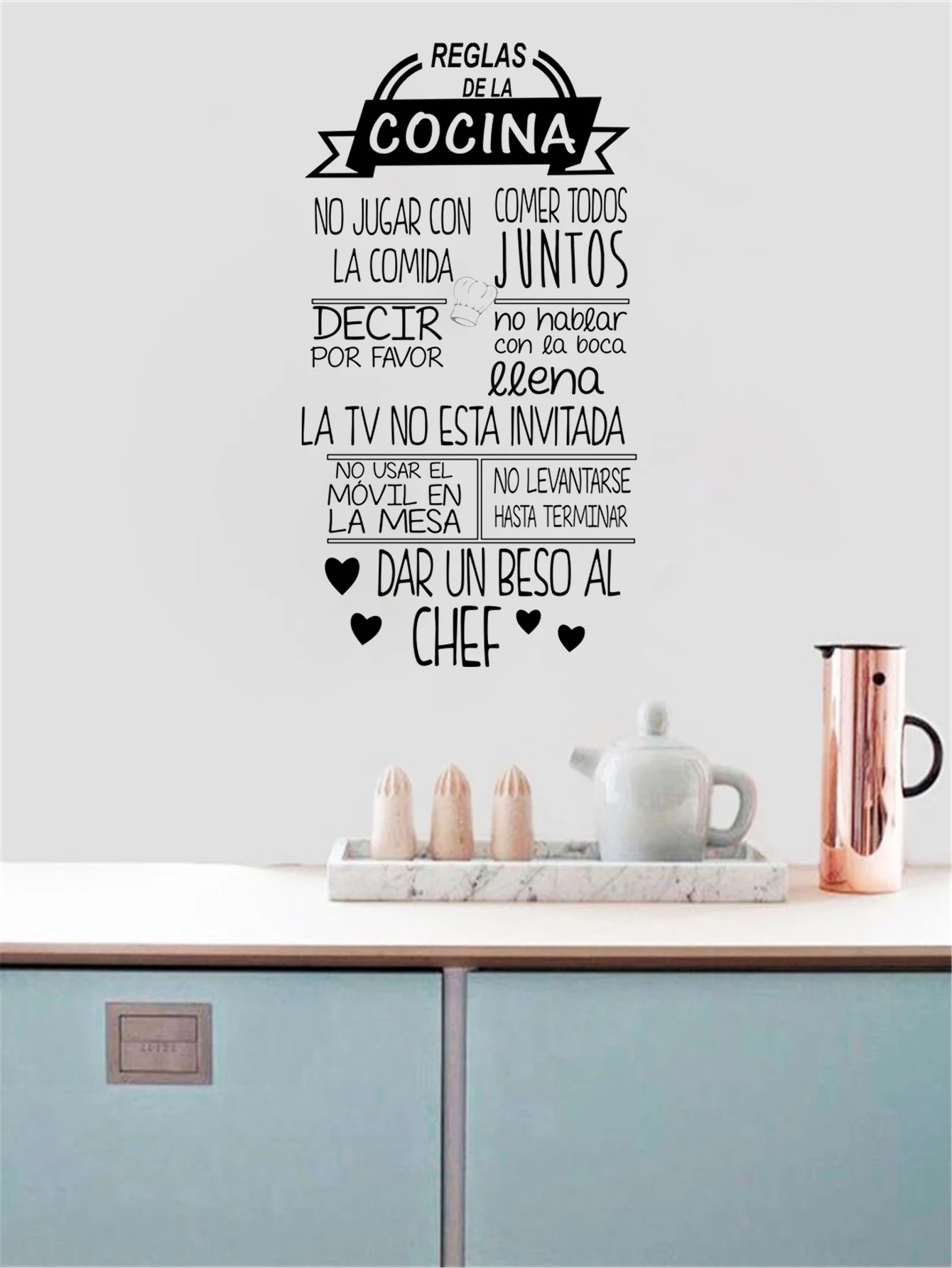 1 pc joli Reglas De La Cocina  - Home Decor Indonesia avis et prix