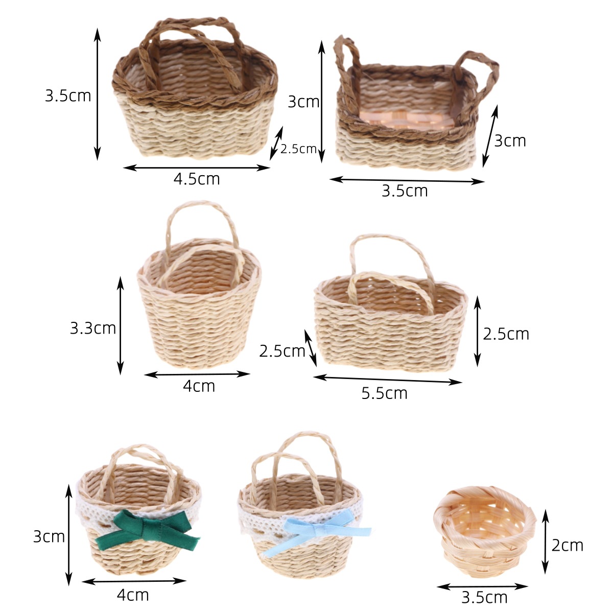 1Pc maison de poupée tissé à l - Rattan Plant Basket avis et prix
