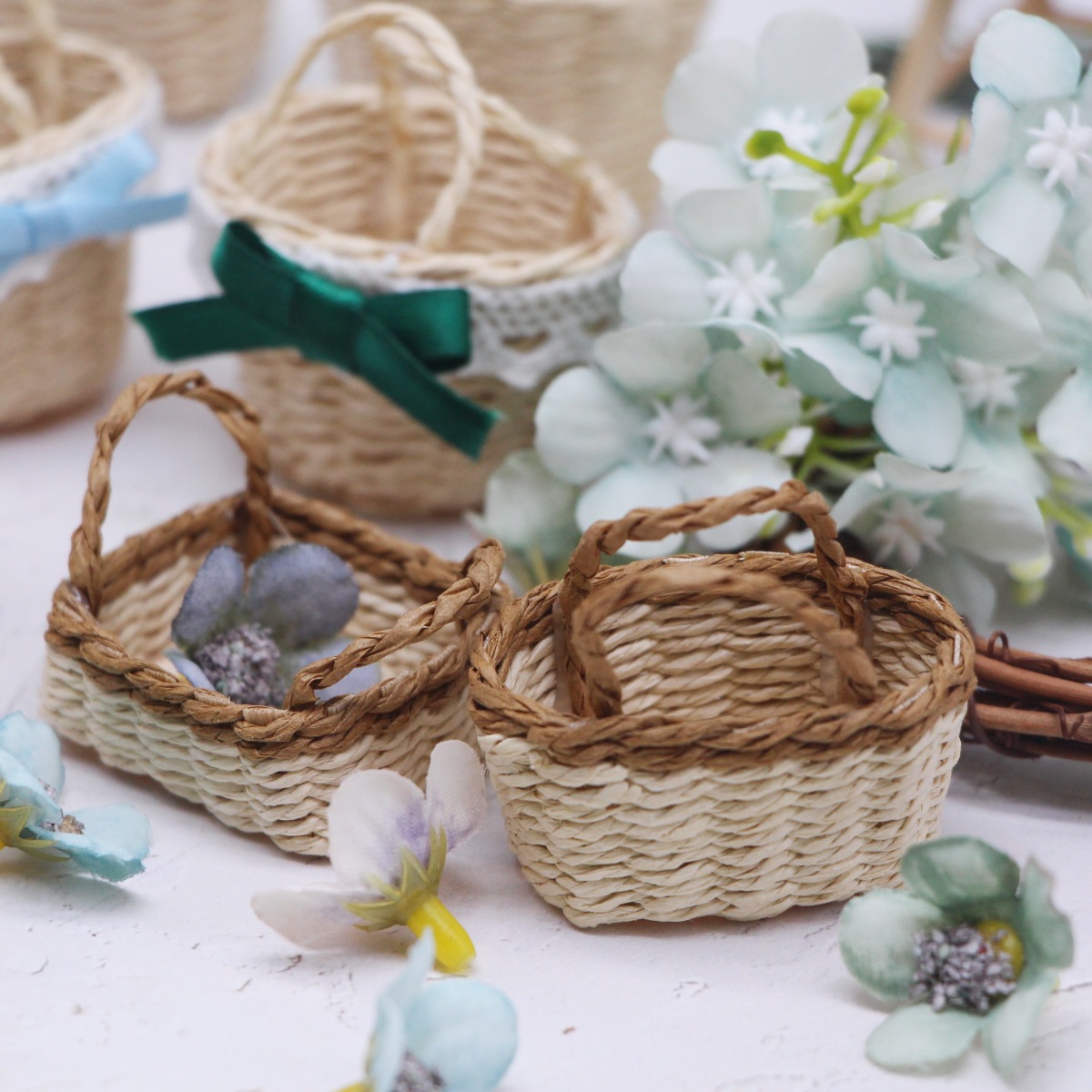 1Pc maison de poupée tissé à l - Rattan Plant Basket avis et prix