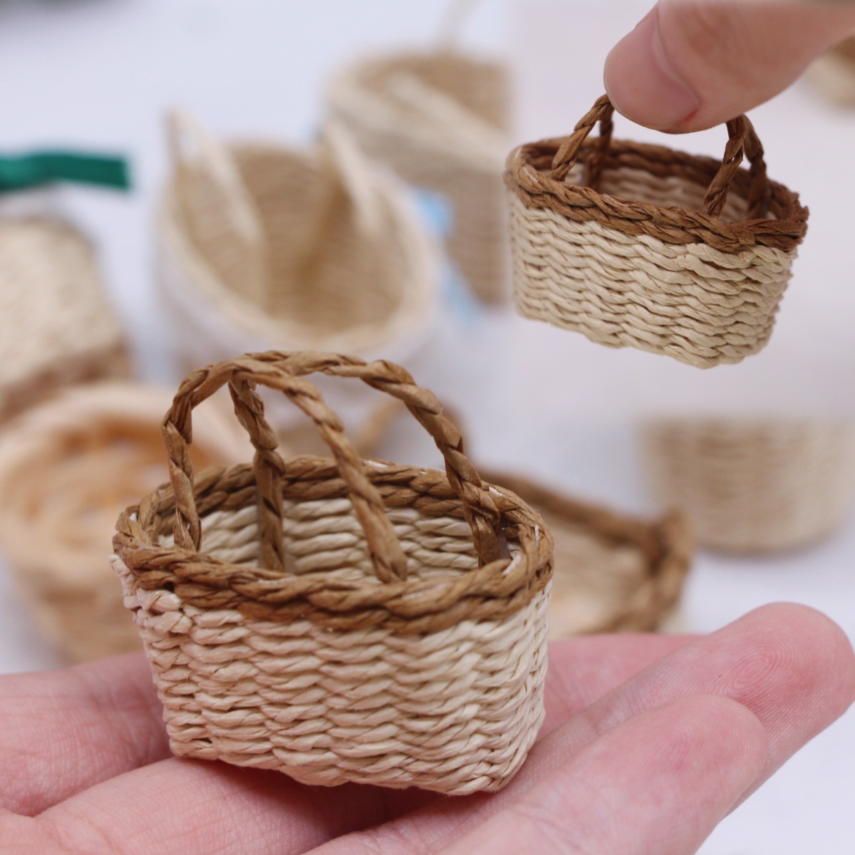 1Pc maison de poupée tissé à l - Rattan Plant Basket avis et prix