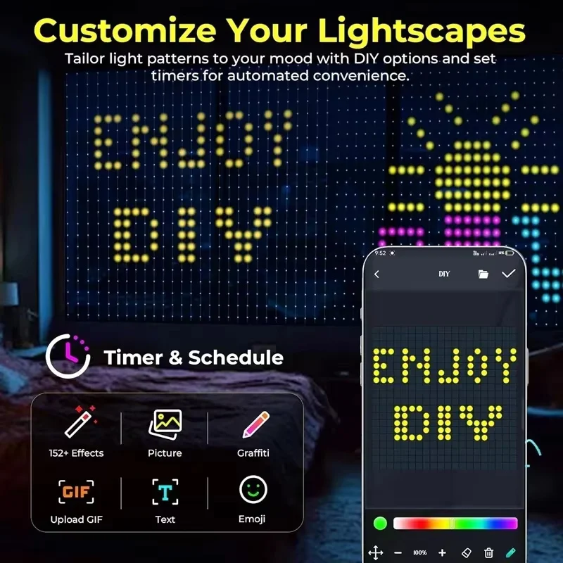 Rideaux lumineux LED intellige - Home Decor Free App avis et prix