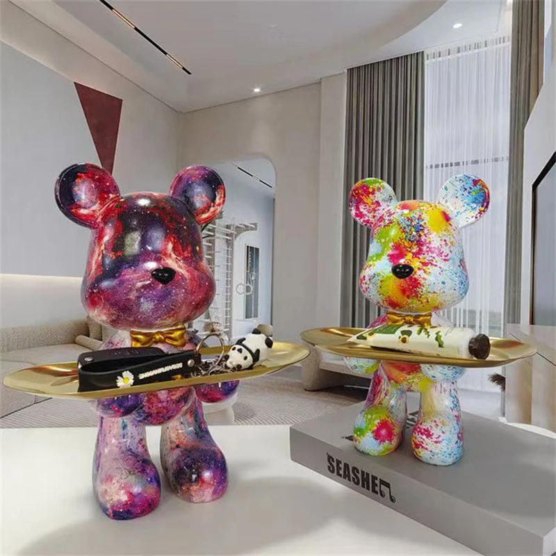 Figurine d'ours Graffiti 29cm, - Home Decor Y2K avis et prix