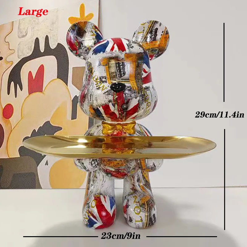 Figurine d'ours Graffiti 29cm, - Home Decor Y2K avis et prix