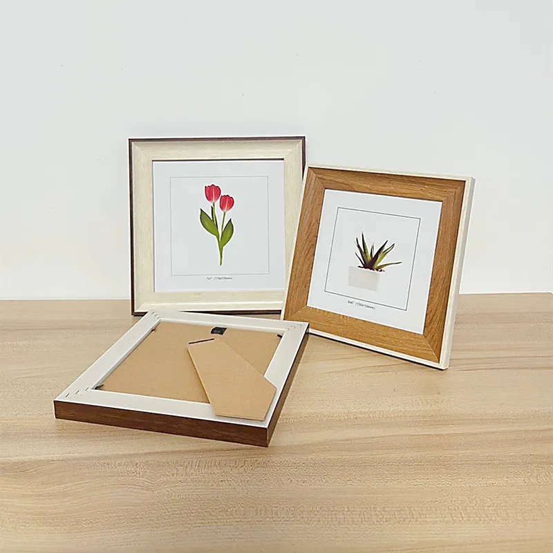 Cadre photo carré de 6 pouces, - Bamboo Photo Frame avis et prix