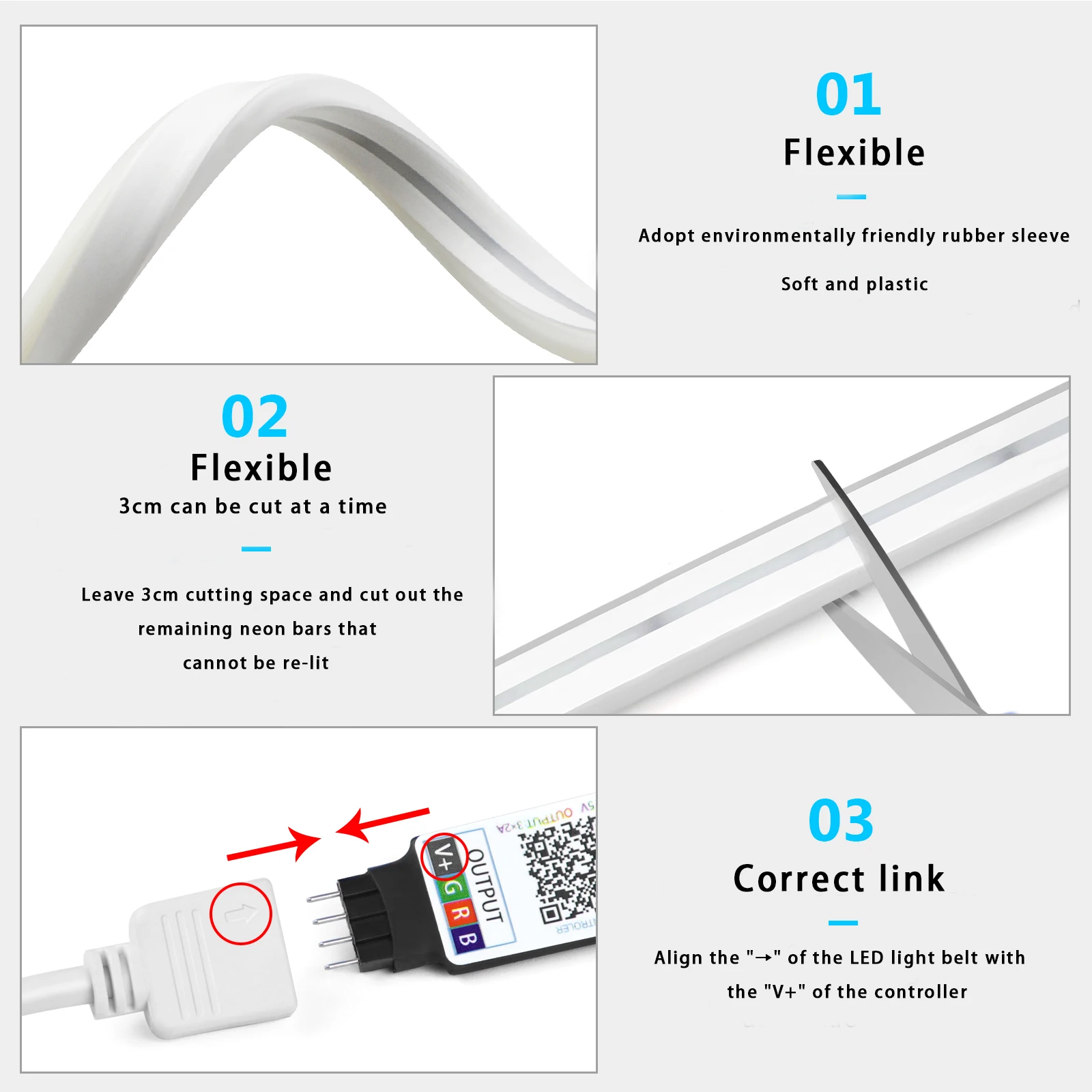 Bande lumineuse LED néon RGB U - Home Decor Free App avis et prix
