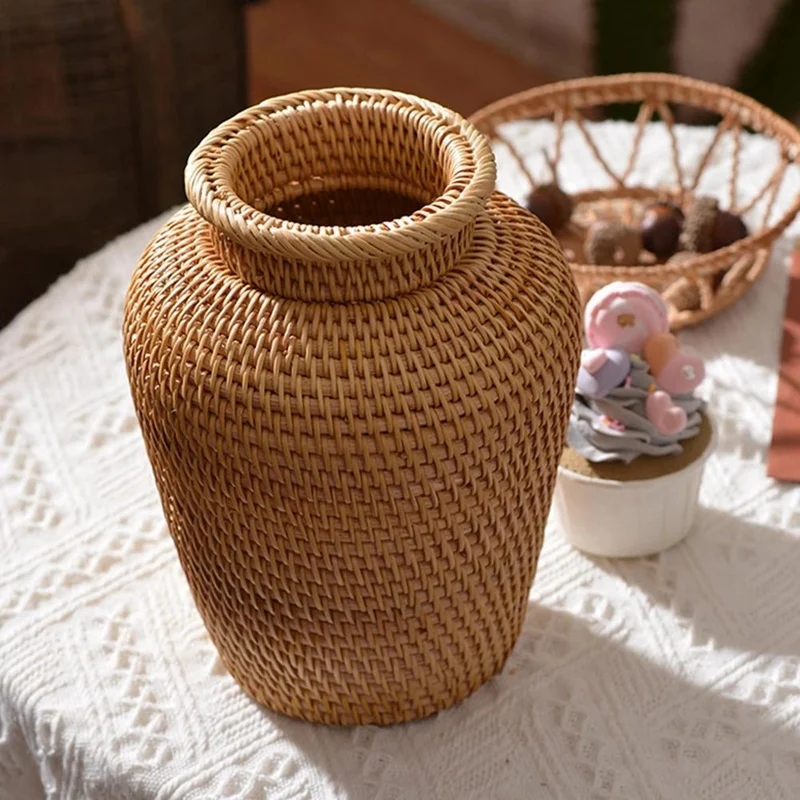 Panier en osier rotin suspendu - Rattan Plant Basket avis et prix