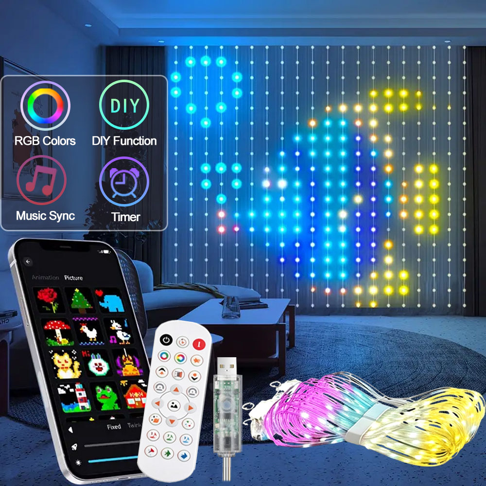 Rideau lumineux LED intelligen - Home Decor Free App avis et prix
