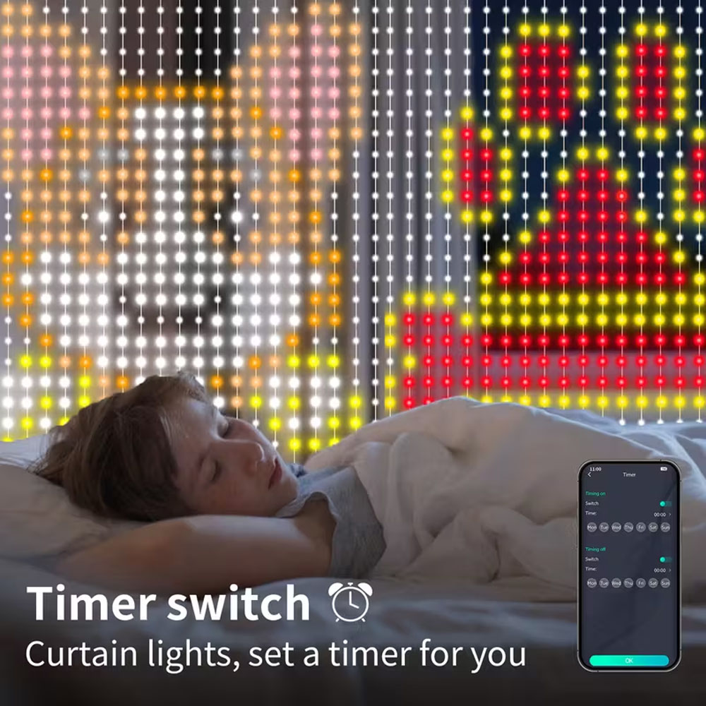 Rideau lumineux LED intelligen - Home Decor Free App avis et prix
