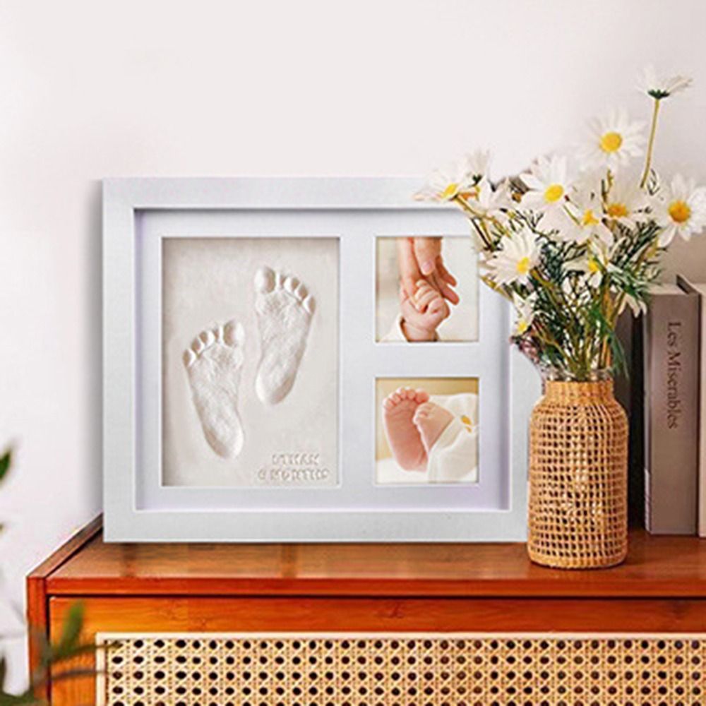 Kit d'empreintes de mains et d - Bamboo Photo Frame avis et prix